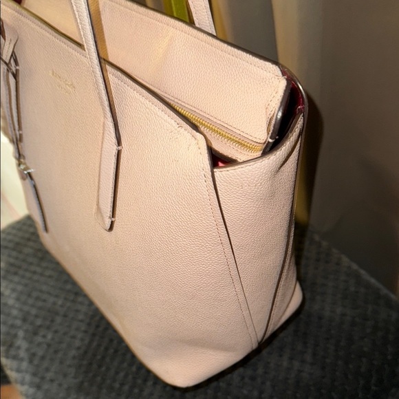 Kate Spade Pink With Red interior Leather Tote Bag EUC - Picture 7 of 16